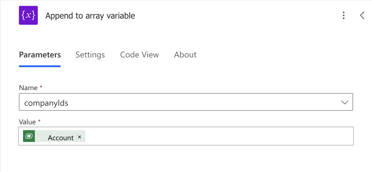 Append to companyIds variable